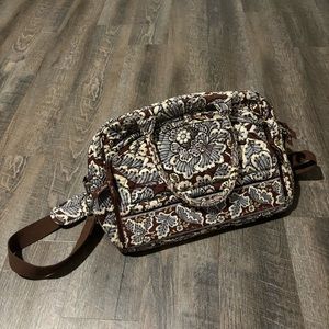 Vera Bradley metropolitan slate blooms weekender bag